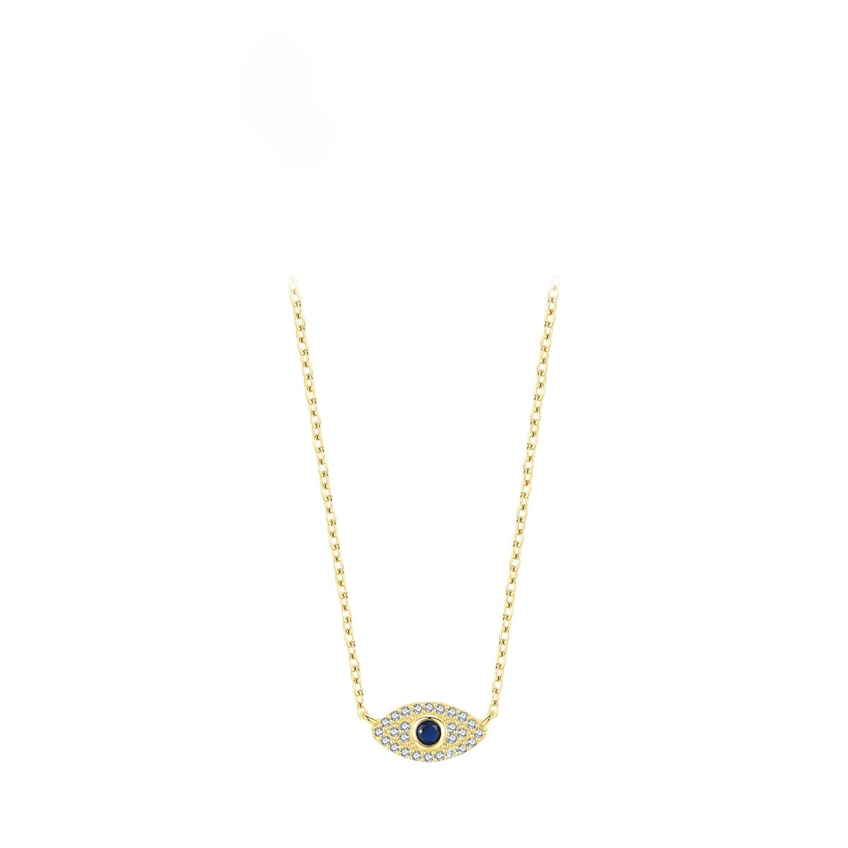 S925 Sterling Silver Devil's Eye Necklace with Zircon Details