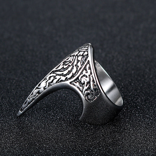 Personalized Retro Punk Eagle Beak Ring for Men - European and American Fashion in Titanium Steel