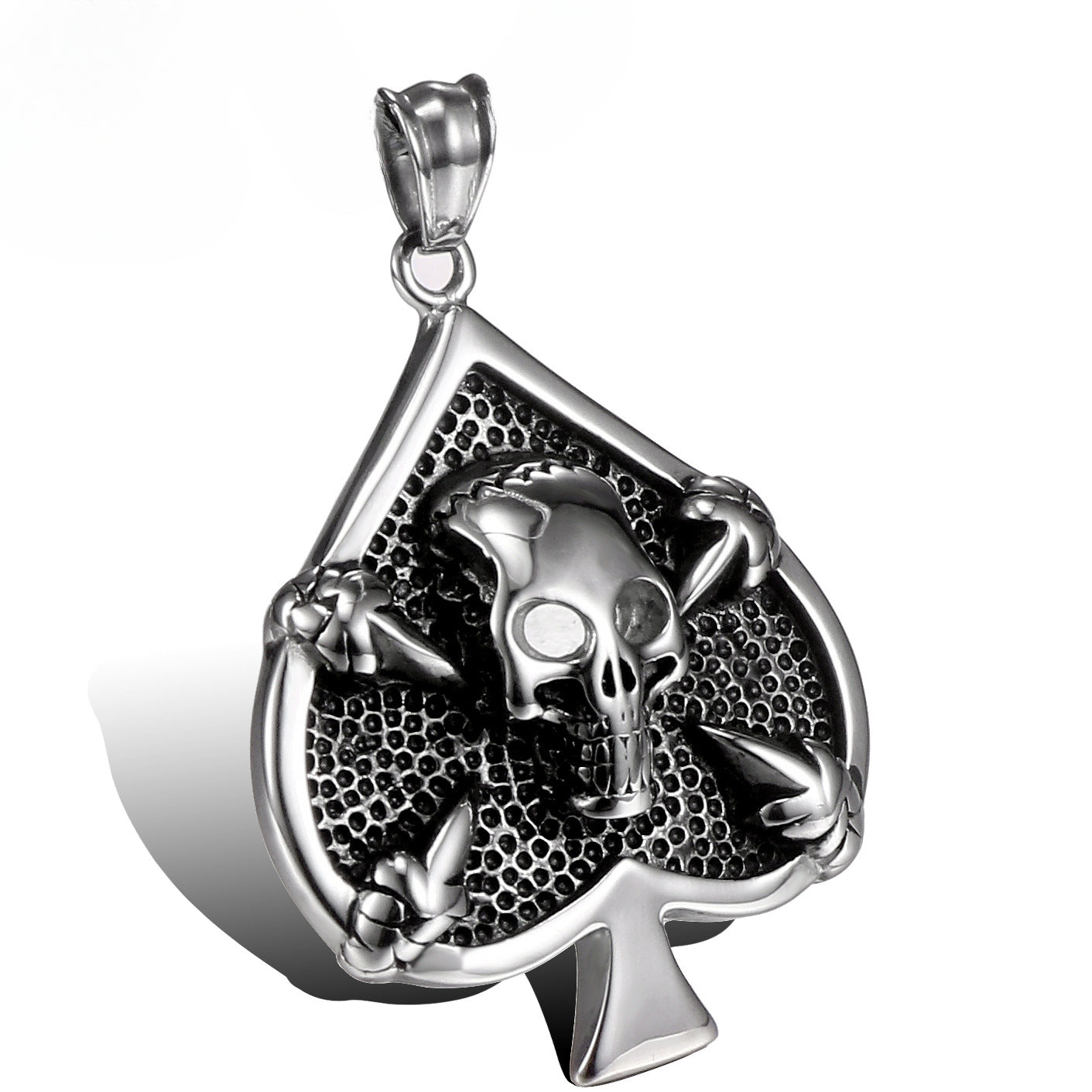 Personalized Retro Titanium Steel Skull Pendant for Men - European and American Fashion