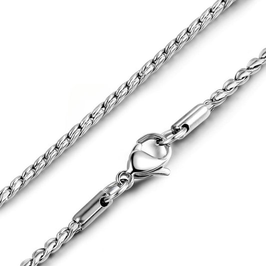 Men's Elegant Two-Strand Braided Titanium Steel Necklace