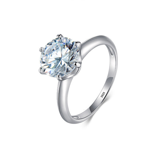 Stylish Sterling Silver Zircon Ring for Women - Everyday Genie Collection