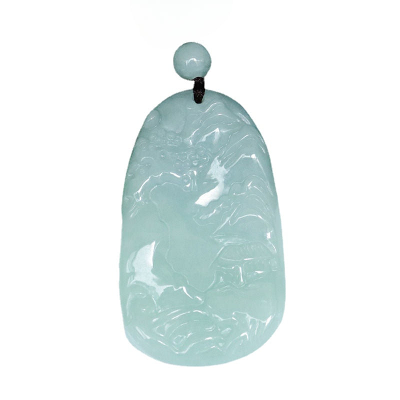 Jade Pendant in Sterling Silver - Fortune's Favor Collection