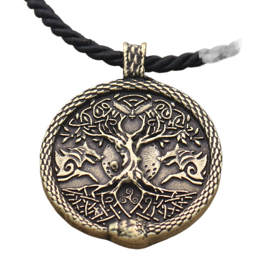 Mystical Tree of Life Rune Pendant Necklace for Men by Planderful Collection