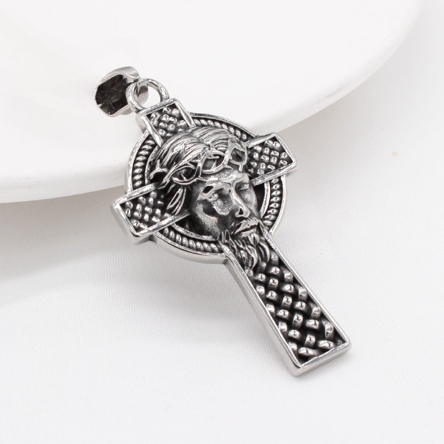 Jesus Celtic Crucifix Titanium Steel Pendant for Men