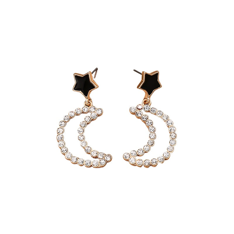 Moonlit Starlight Metal Earrings - Vienna Verve Collection