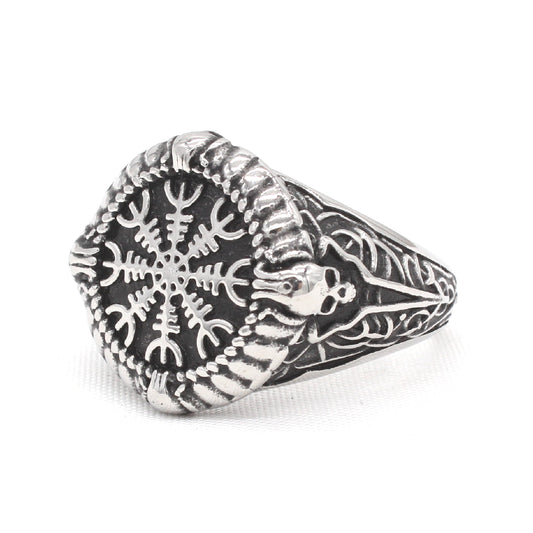 Personalized Retro Viking Celtic Titanium Steel Ring for Men - Wholesale Jewelry