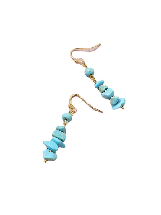 Breezy Gemstone Dangle Earrings - Vienna Verve Collection