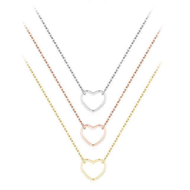 Sterling Silver Heart Necklace - Elegant and Timeless Jewelry Piece for Women