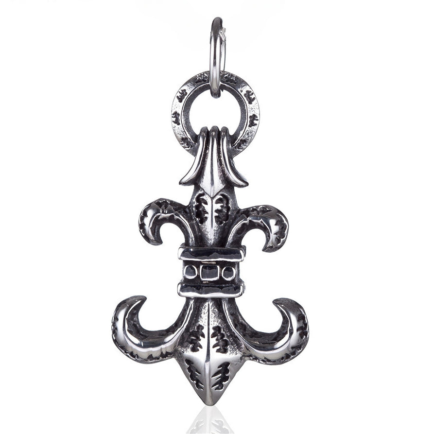 Domineering Children Flower Titanium Steel Pendant for Men