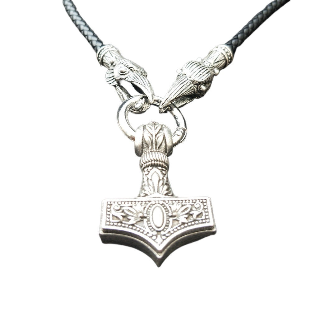 Mystical Thor's Hammer Necklace: Exquisite Viking Pirate Amulet