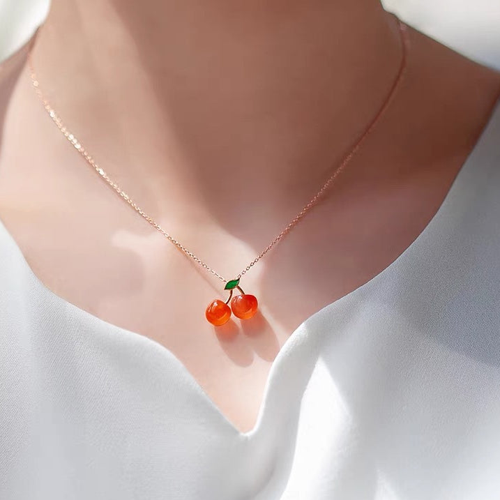 Golden Agate Droplet Necklace from Fortune's Favor Collection