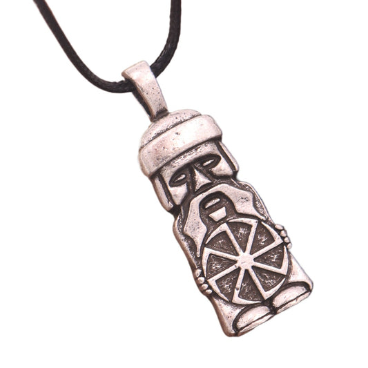 Infinite Totem Necklace with Egyptian Face Statue Pendant for Men