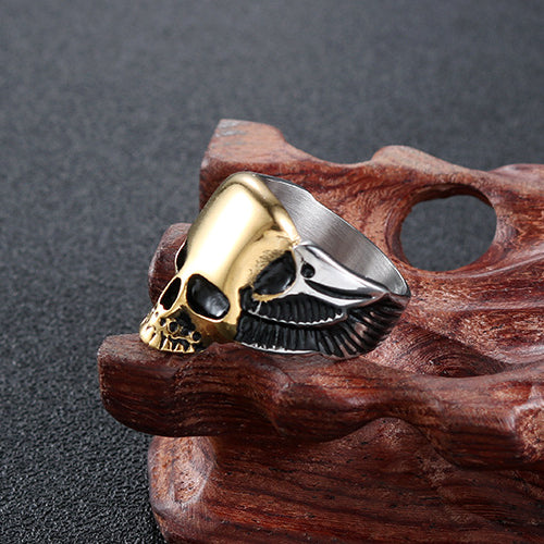 Punk Totem Skull Ring in Titanium Steel - Retro Stainless Steel Men's Fashion Accessory