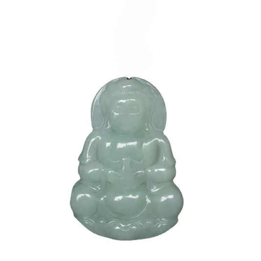 Enlightened Jade Buddha Pendant by Planderful Collection