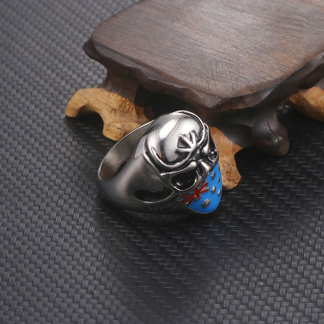 Men's Retro Skull Titanium Steel Ring - American-European Fashion Statement