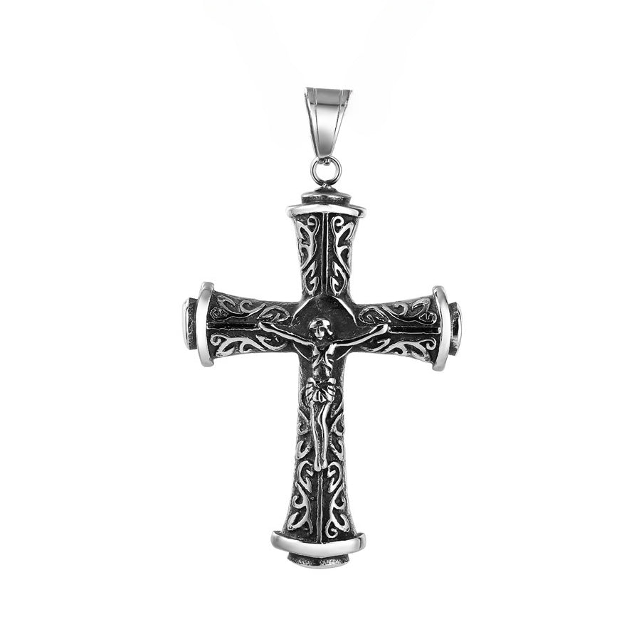 Totem Jesus Byzantine Crucifix Titanium Steel Pendant for Men