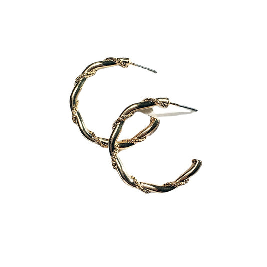 C-shaped Alloy Earrings by Vienna Verve Collection