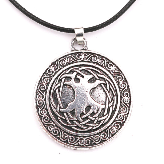 World Tree Metal Pendant Necklace for Men - Norse Legacy Collection