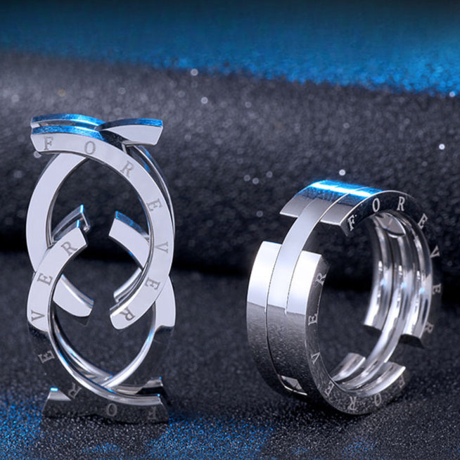 Customizable Titanium Steel Adjustable Ring for Men - Japanese and Korean Inspired Dual-Function Design