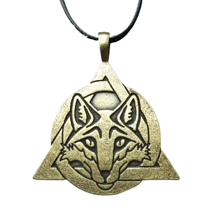 Viking Silver Fox Pendant Necklace - Norse Legacy Jewelry for Men