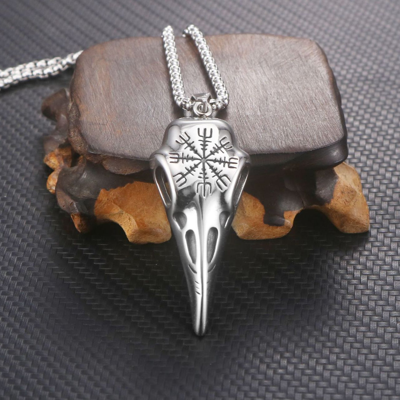 Viking-Inspired Titanium Steel Pendant for Men - Retro European and American Fashion Design