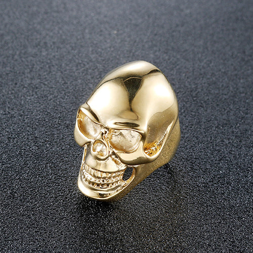 Bold Gothic Totem Skull Ring for Men - Retro Punk Black Ghost Head Jewelry HZ182