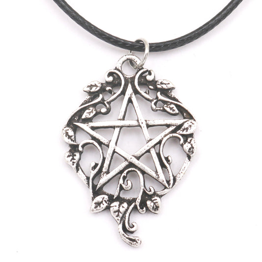 Pentacle Rune Pendant Necklace in Metal - Norse Legacy