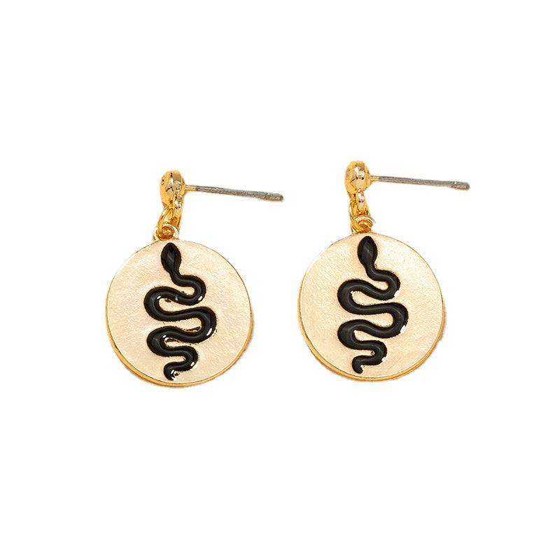 Exaggerated Snake Tag Earrings - Vienna Verve Collection