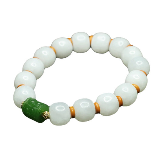 Fortune's Favor Sterling Silver Jade Bracelet