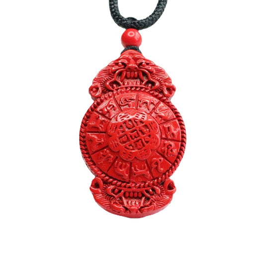 Red Sand Cinnabar Nine Palace Bagua Charm