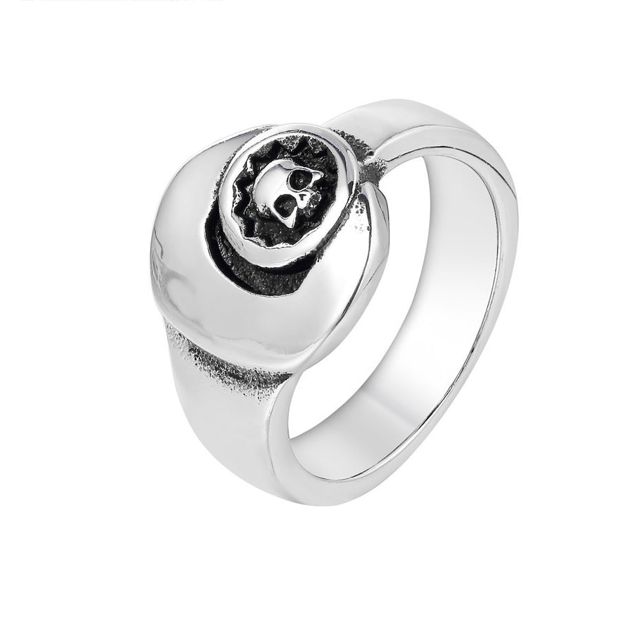 Halloween Skull Head Wrench Titanium Steel Ring for Men