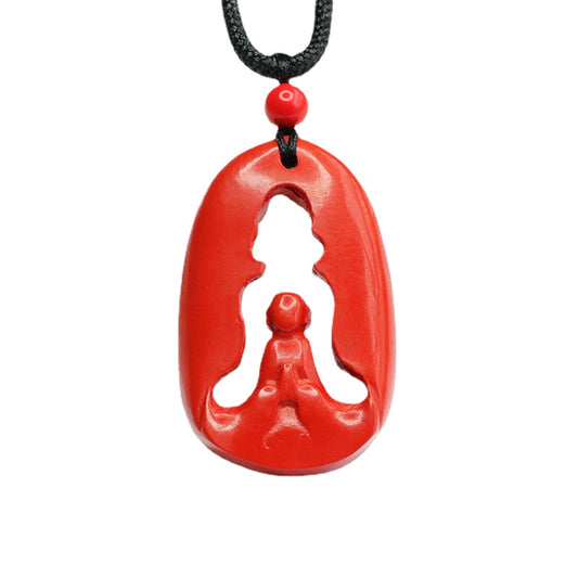 Cinnabar Hollow Enlightenment Pendant Red Sand Pendant Jewelry