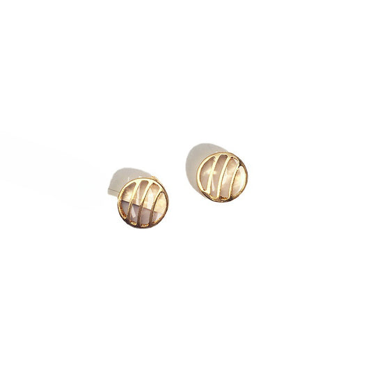 Geometric Circle Alloy Earrings - Vienna Verve Collection