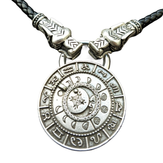 Mystic Norse Moon Talisman Necklace - Premium Quality Crafted Jewelry for Men