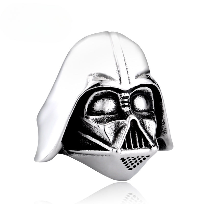 Darth Vader Mask Titanium Steel Ring - A Bold Accessory for Men