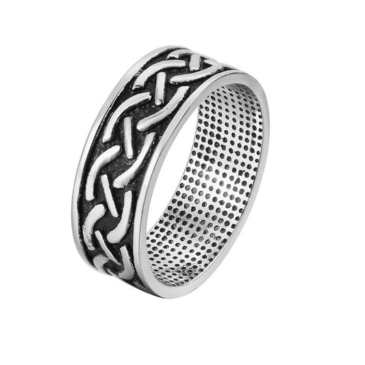 Retro European & American Pattern Men's Titanium Steel Ring