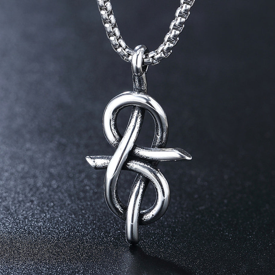 Rope Knot Titanium Steel Pendant for Men