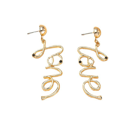 Love Letter Asymmetric Exaggerated Earrings