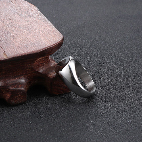 Custom Titanium Steel Smooth Men's Ring, Retro European and American Style Stainless Steel Index Finger Jewelry for Him