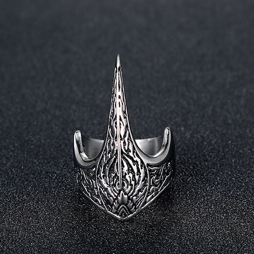 Personalized Retro Punk Eagle Beak Ring for Men - European and American Fashion in Titanium Steel