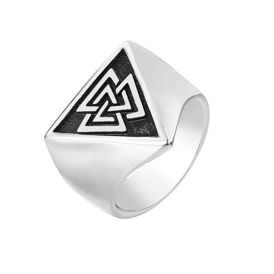 Planderful Collection Everyday Genie Men's Vintage Titanium Steel Ring