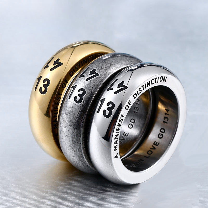 Wholesale Korean Titanium Steel 1314 Fashion Rings for Men and Women