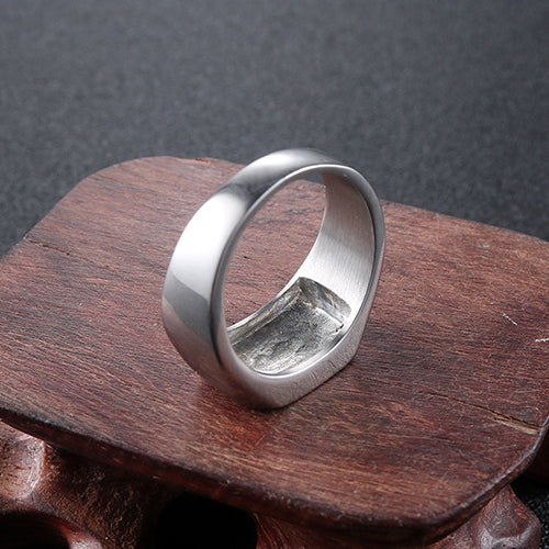 Personalized Retro Stainless Steel DAD Ring for Men - European and American Fashion Jewelry