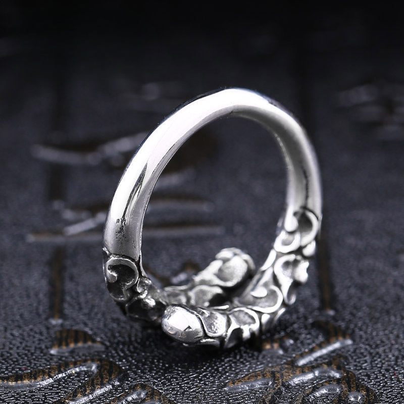 Personalized Sun Wukong Golden Stainless Steel Men's Ring - Ethnic Style Jewelry Wholesale