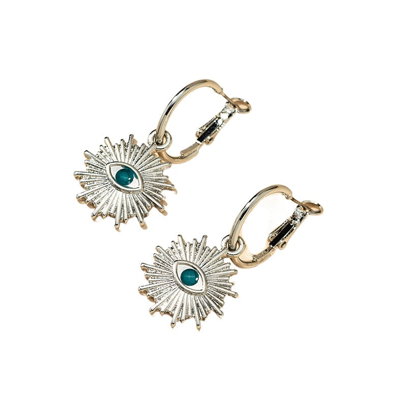 Metallic Eye and Cross Earrings Set - Vienna Verve Collection