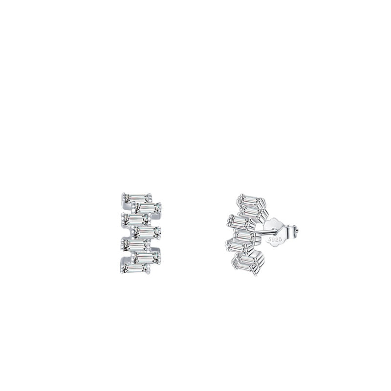 Classic Zircon Stud Earrings in S925 Sterling Silver