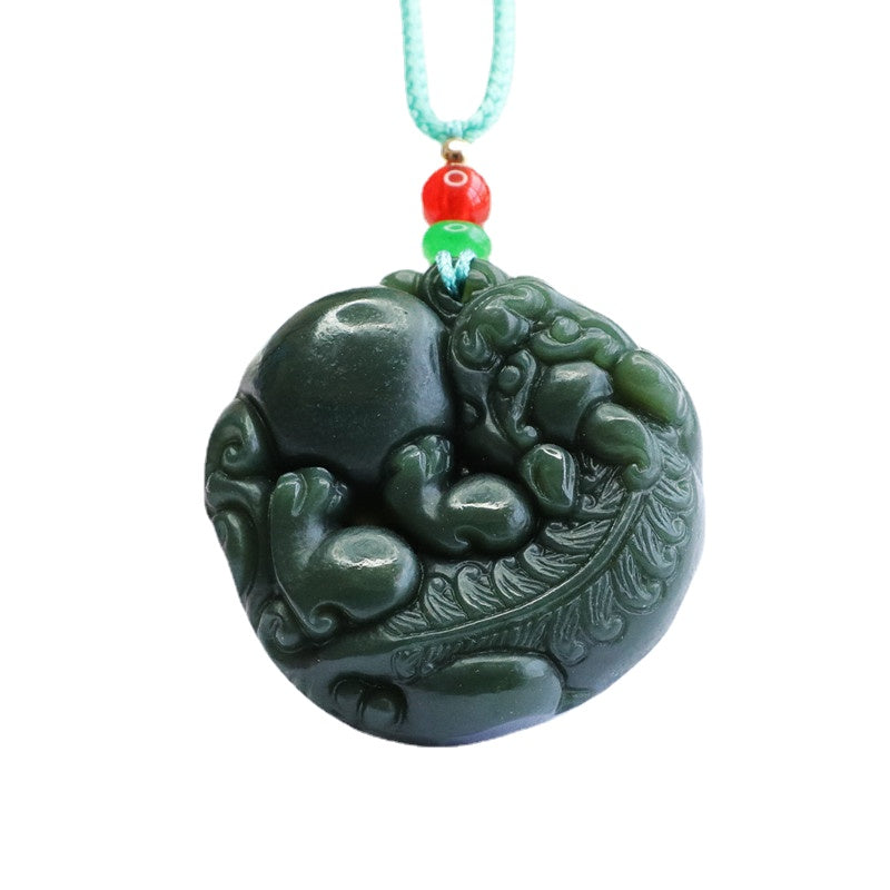 Green Dragon Jade Pendant Necklace - Fortune's Favor Collection