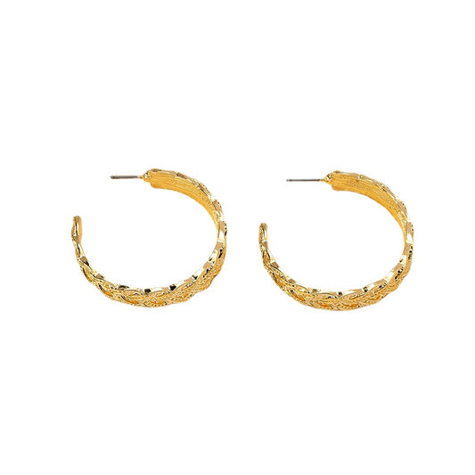 Chic C-shaped Metal Earrings from Vienna Verve Collection