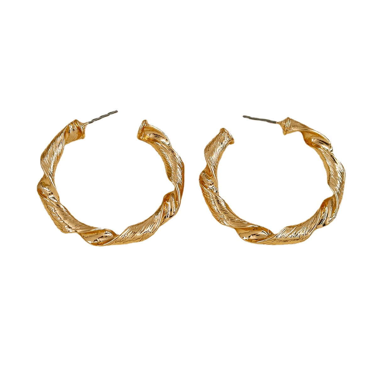 Elegant C-shaped Metal Earrings from Vienna Verve Collection