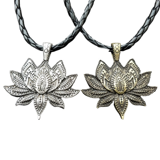 Mandala Lotus Yoga Necklace with Indian Retro Charm